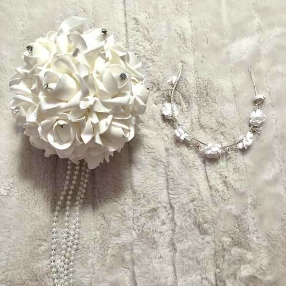 Flower Girl Crown and Floral Ball - Picture 7 of 14